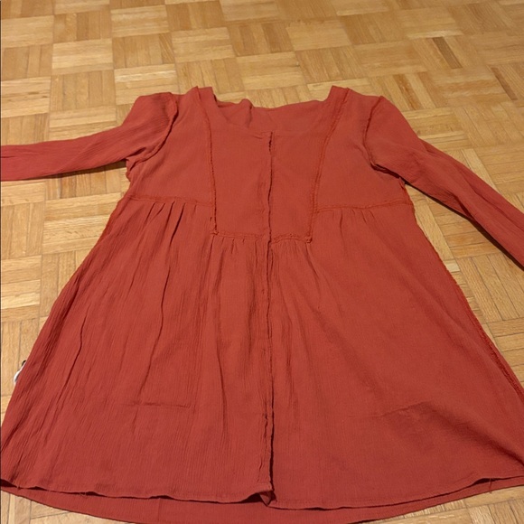 Gudrun Sjoden Rust Button-Down Dress with Pockets - Picture 7 of 12